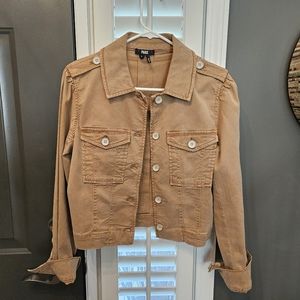 PAIGE Women's Cropped Pacey Jacket, Size small, Suntan, Like New